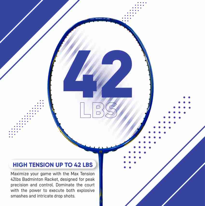 apacs Z-Ziggler Reborn Max Energy & Power | 42LBS Hi-Tension | Slim Shaft |  Head Heavy Blue Unstrung Badminton Racquet