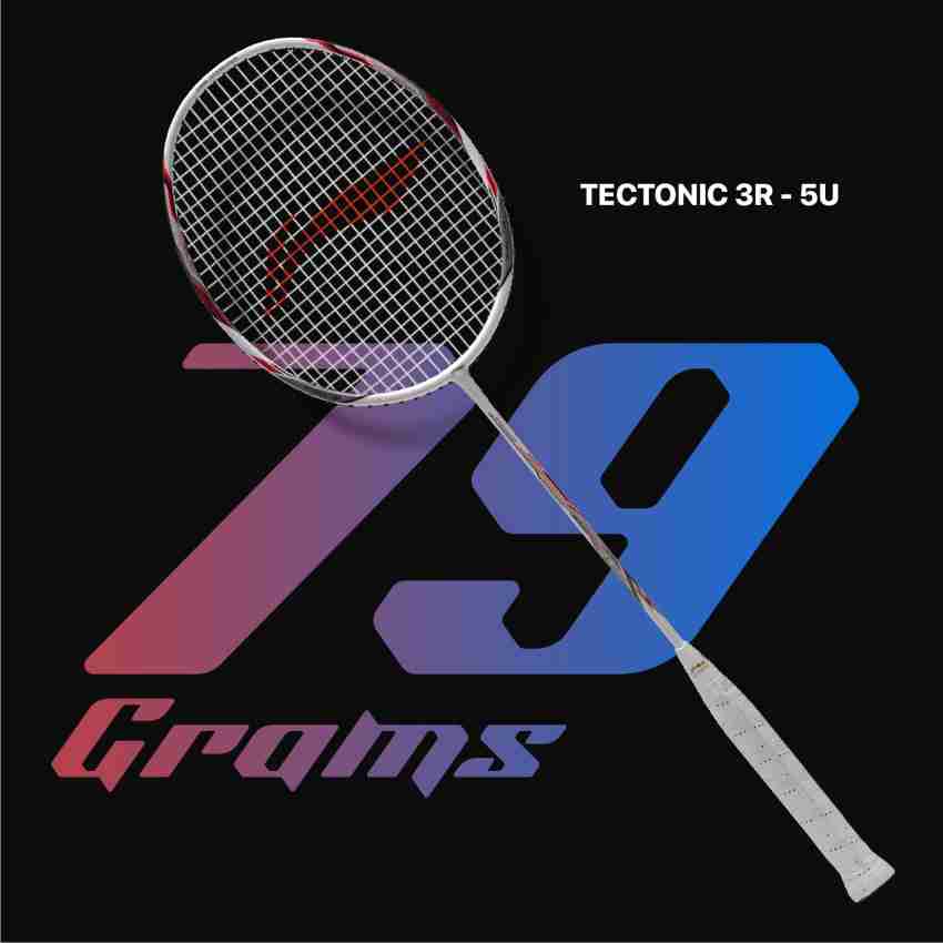 LI-NING Tectonic 3R Red, Black, White Strung Badminton Racquet 