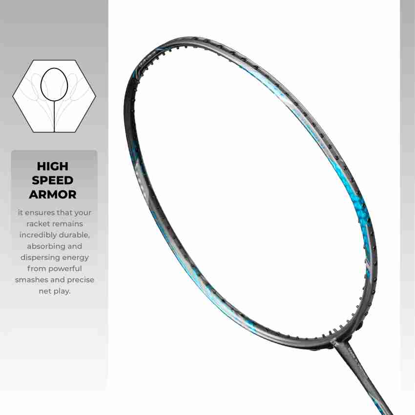 apacs Feather Weight 55 (58grams, World's Lightest) | Made with 40T  Japanese Graphite Grey Unstrung Badminton Racquet