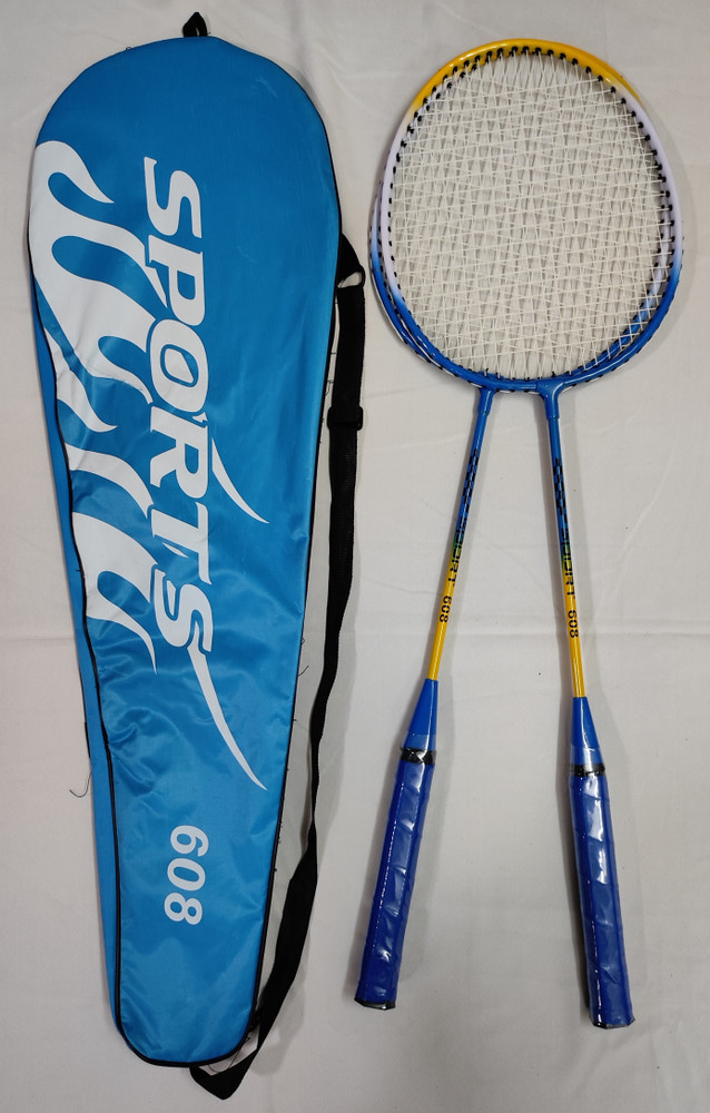 Gear Up Sports 608 Yellow Blue Strung Badminton Racquet Buy