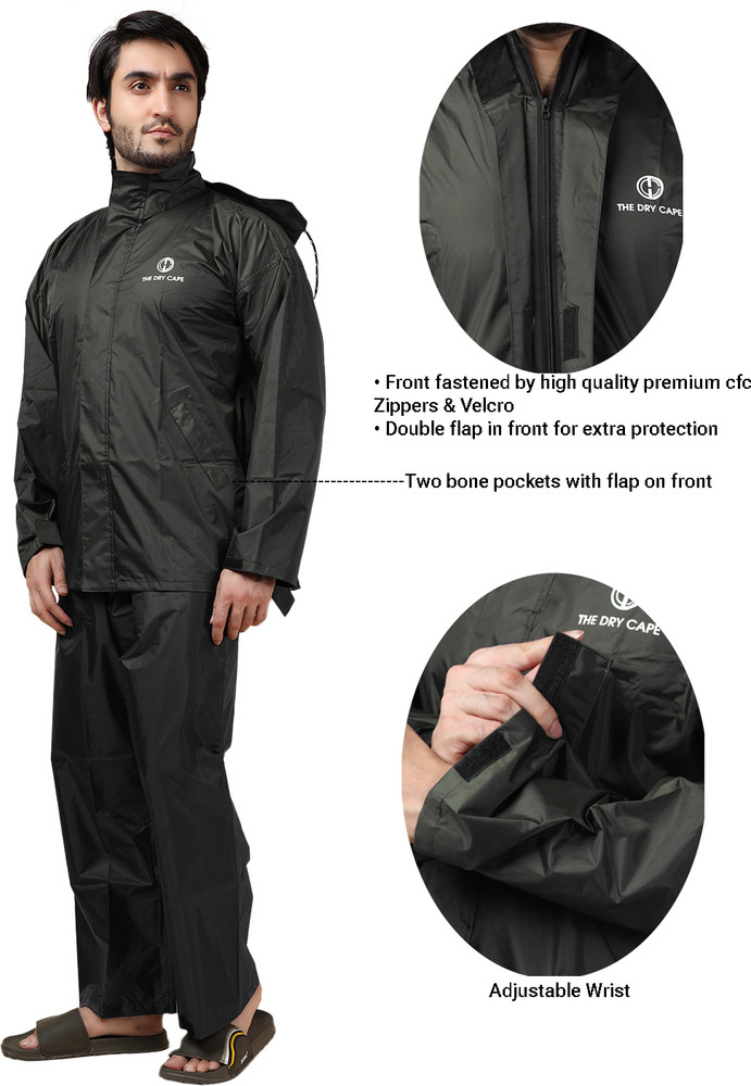 The Dry Cape Solid Men Raincoat Buy The Dry Cape Solid Men Raincoat Online at Best Prices in India Flipkart