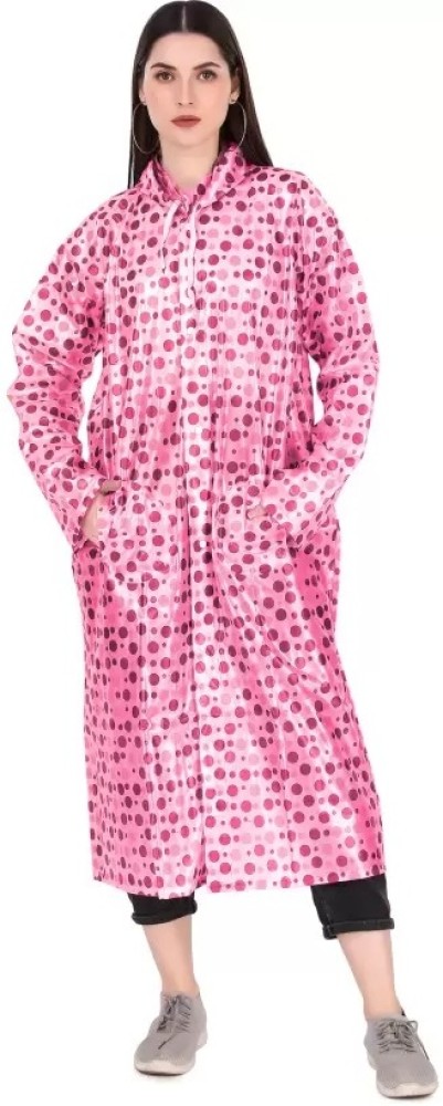 Pink polka dot on sale raincoat