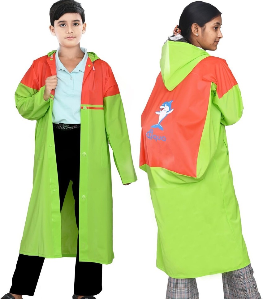 Hacer Solid Boys Girls Raincoat