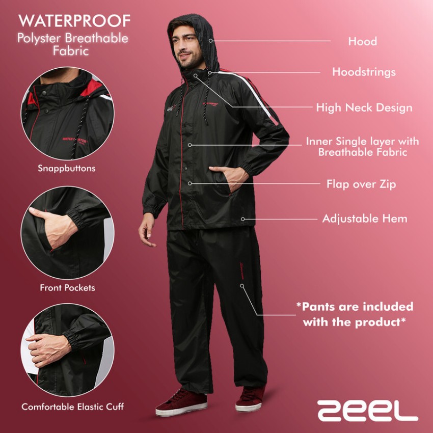 ZEEL Solid Men Raincoat Buy ZEEL Solid Men Raincoat Online at