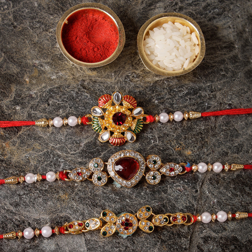Sukkhi Thread CBRAK105011 Gold Finish Rakhi Set Price in India Buy Sukkhi Thread CBRAK105011 Gold Finish Rakhi Set online at Flipkart