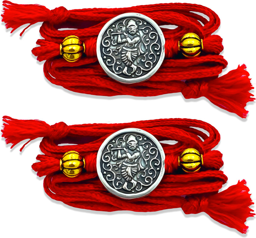 Pure silver rakhi bracelet for brother top