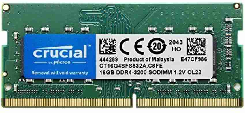 CRUCIAL 16GB DDR4-3200 SODIMM CL22 (8Gbit) - Arvutitark