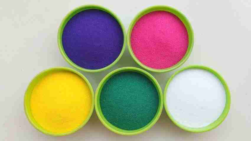 Holy Rangoli Powder - set of 5 Colors Shop online India Japan USA