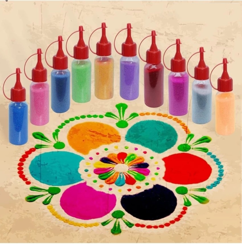 viaan world Pack of 10 Rangoli Powder Price in India - Buy viaan world Pack  of 10 Rangoli Powder online at