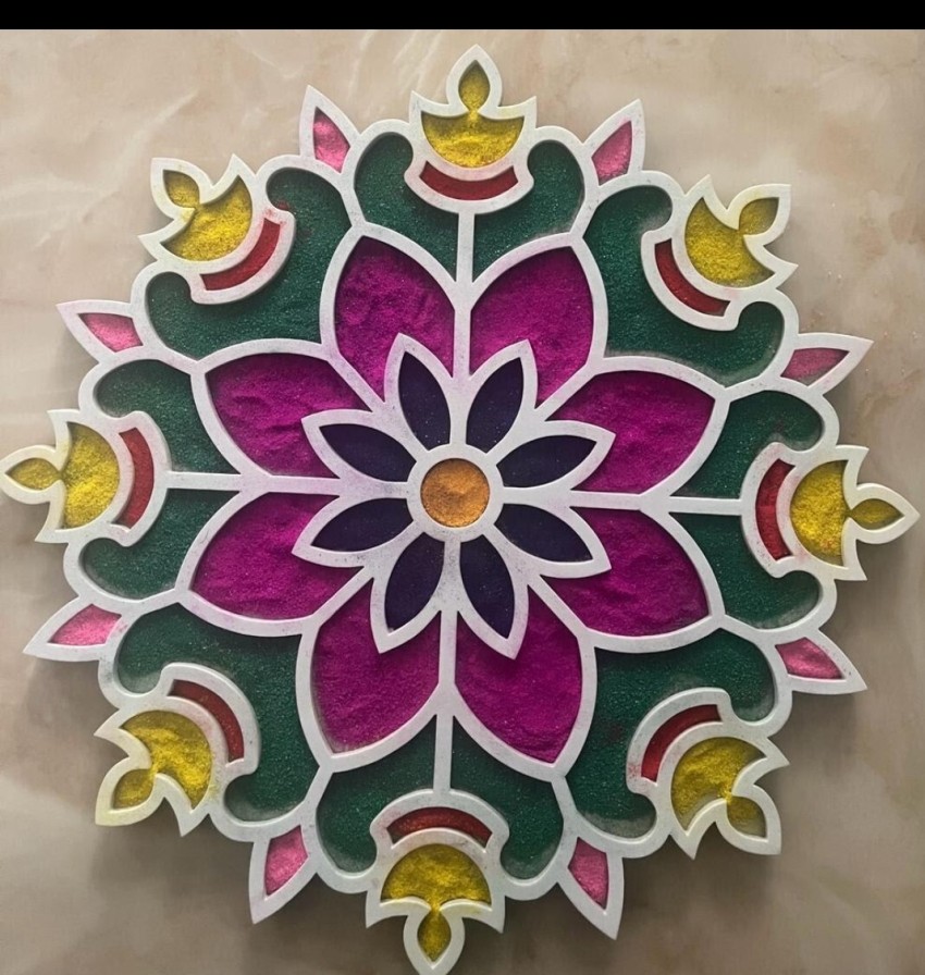 Rangoli Stencil Rangoli Powder for Diwali Home Decorations Arts and Crafts  