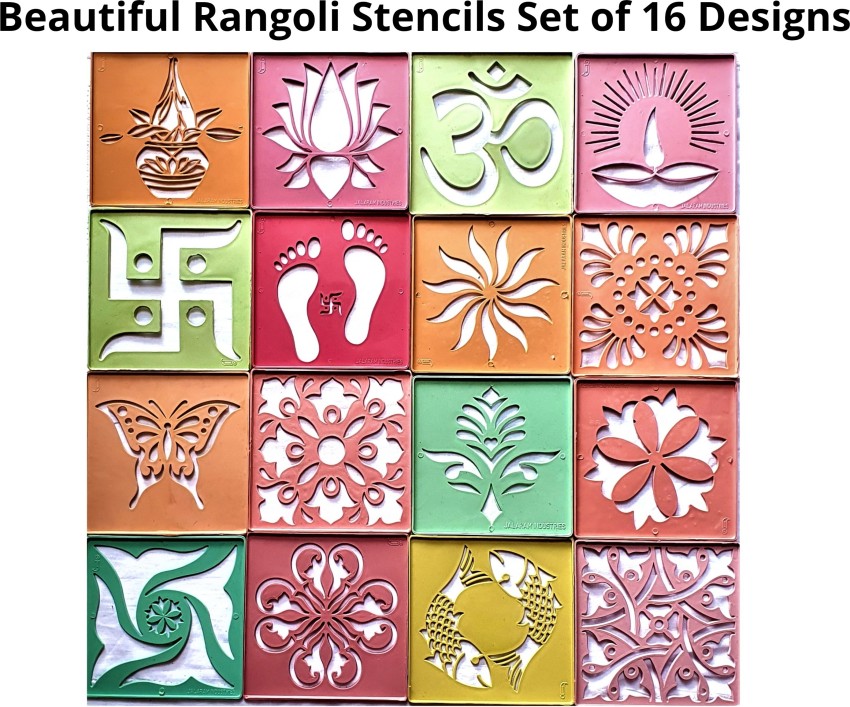 Rangoli colors, Rangoli making tools and how to use them