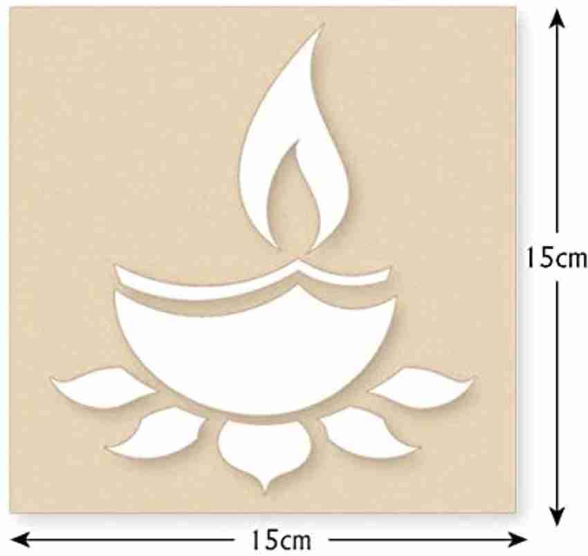 Ravienterprises Wooden Diya Design Rangoli Stencil for Festival Celebrations 15x15 CM Rangoli Stencil Price in India Buy Ravienterprises Wooden Diya Design Rangoli Stencil for Festival Celebrations 15...