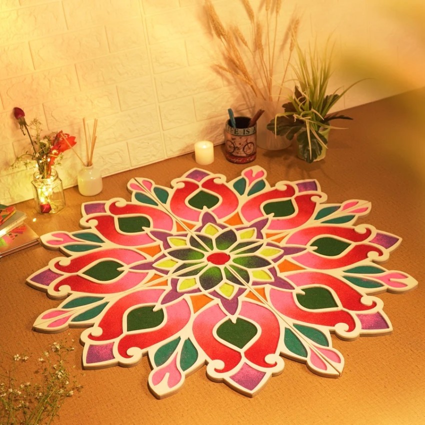 Rangoli Stencil Rangoli Powder for Diwali Home Decorations Arts and Crafts  