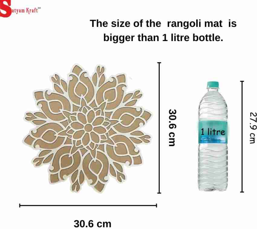 SATYAM KRAFT 8 Packet Multi Rangoli Colour, Rangoli Powder (1 box) for  decorate rangoli for Diwali Navratri New Year Festival.