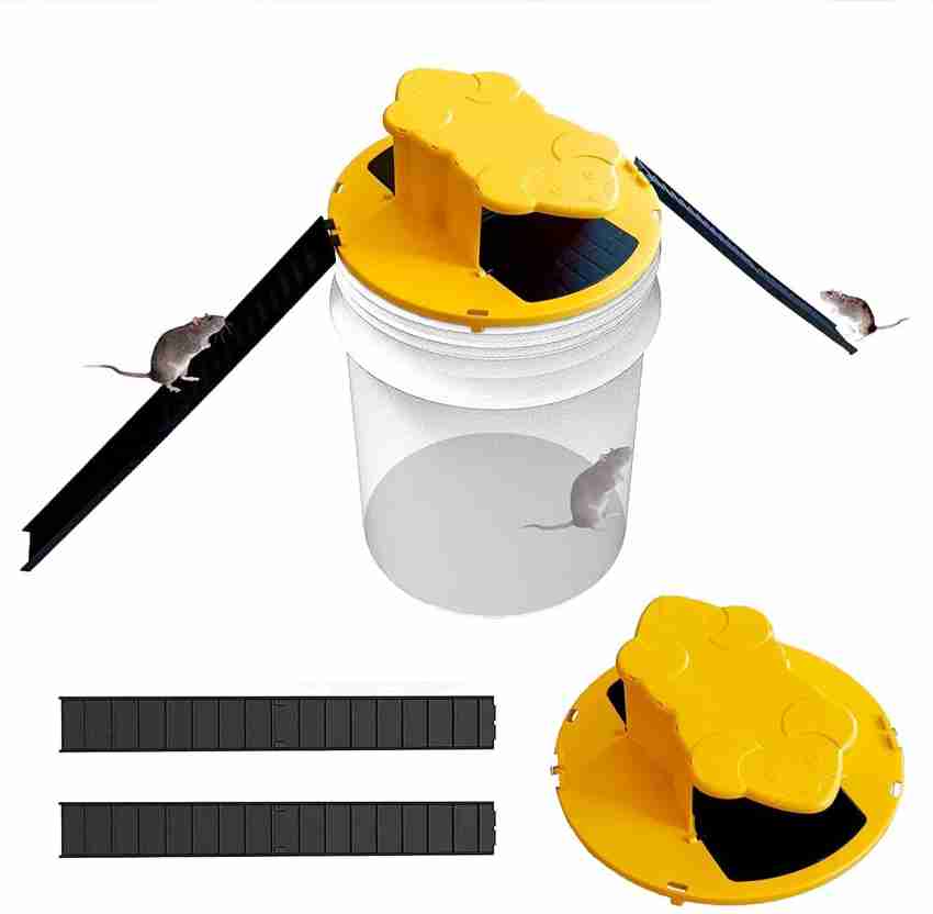 Hukimoyo Rat catcher bucket trap live Reusable Indoor&Outdoor 2