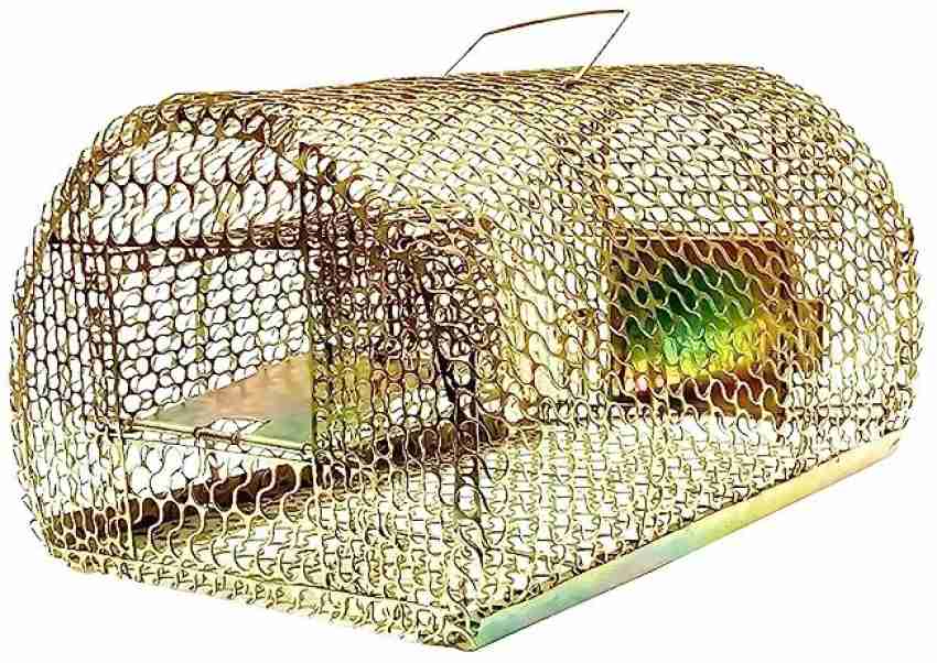 grahasthi Mouse Catcher Cage Rustic Non-Toxic Iron Gold Color Net Design  Large Size Cage Live Trap Price in India - Buy grahasthi Mouse Catcher Cage  Rustic Non-Toxic Iron Gold Color Net Design