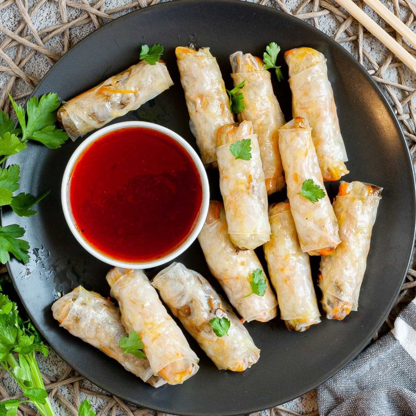 Spring Roll Rice Paper Wrappers Made for Frying, Gluten-Free, and Non-GMO  (500g) by Simply Food 