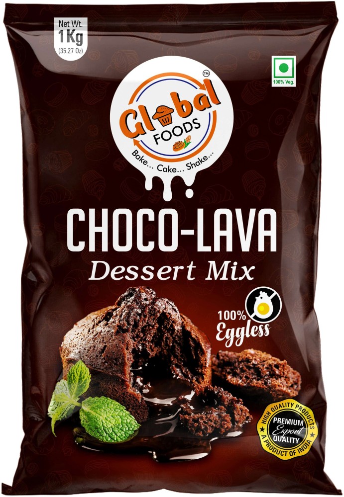 GLOBAL FOODS Chaco Lava Dessert Premix Premium Egg Less 1 kg