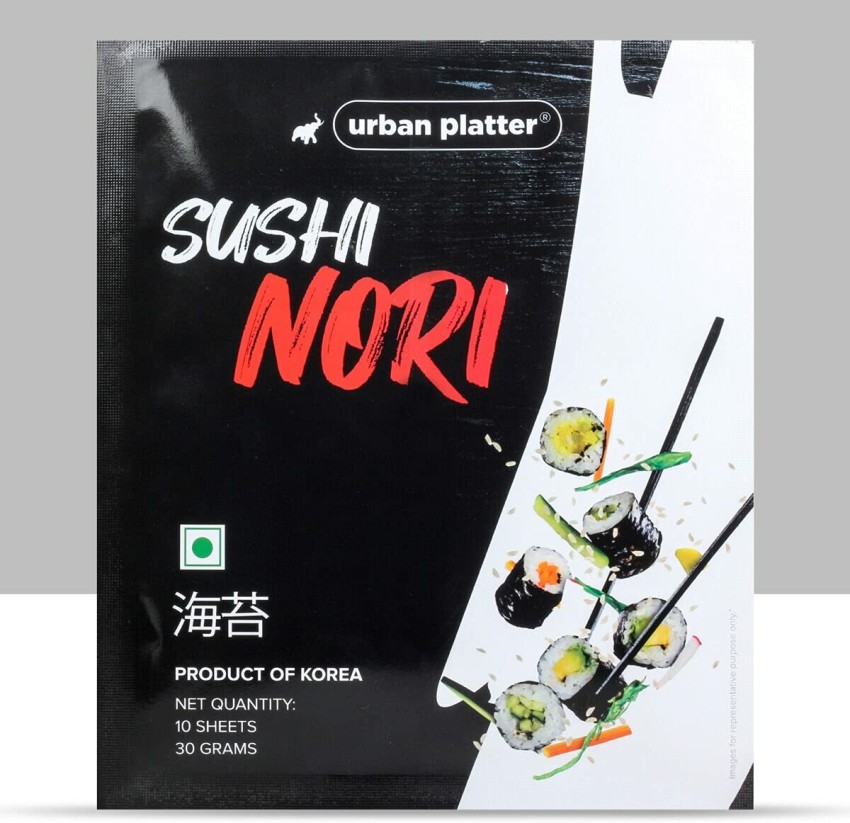 urban platter Sushi Nori Sheets (Roasted Seaweed Laver), 25 Grams, Pack of  10 25 g Price in India - Buy urban platter Sushi Nori Sheets (Roasted  Seaweed Laver), 25 Grams