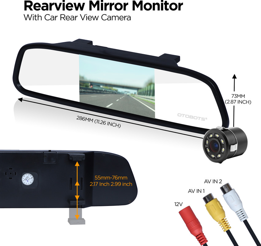 Car rear view cheap mirror with camera