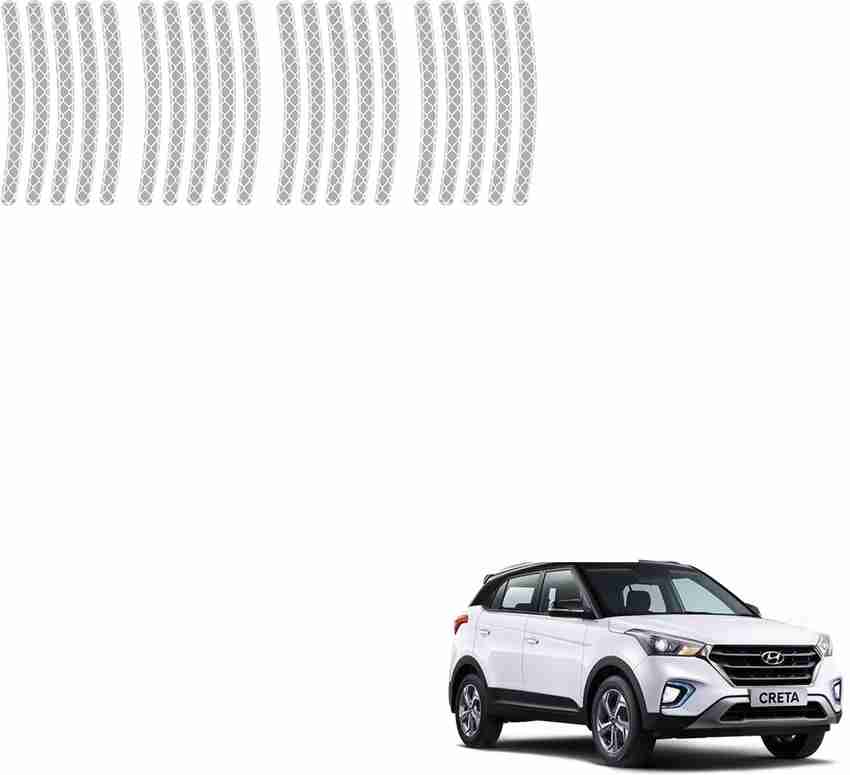 SEMAPHORE Car Tyre Reflective Stickers White For Hyundai Creta 1