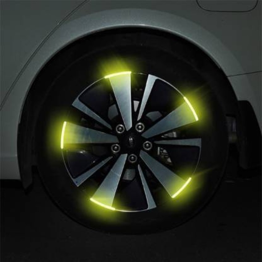 great Car Bike Wheel Tyre Rim Decoration Radium Reflective Safety Warning  Sticker