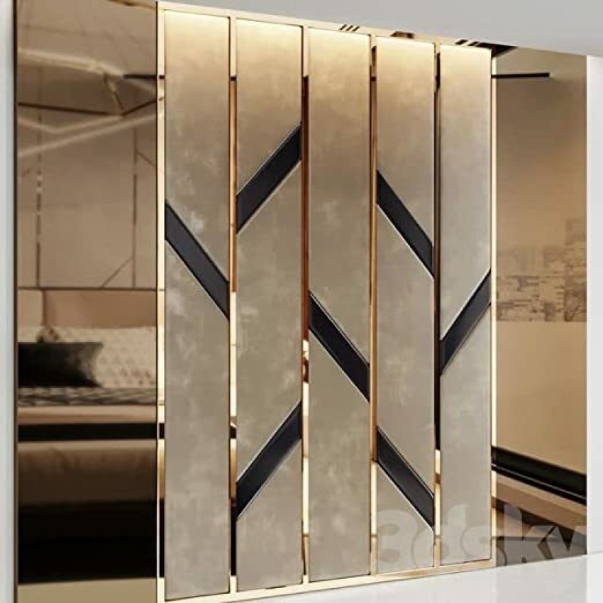 SRMALLROUNDER Silver Stainless Steel Mirror Strip for Decoration