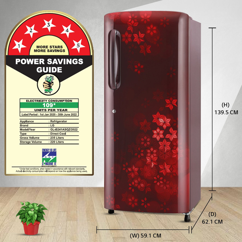 LG 224 L Direct Cool Single Door 5 Star Refrigerator Online at Best Price in India Flipkart