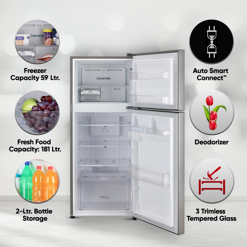 LG 240 L Frost Free Double Door 3 Star Convertible Refrigerator