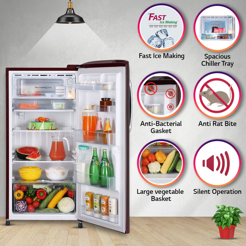 LG 205 L Direct Cool Single Door 3 Star Refrigerator Online at Best