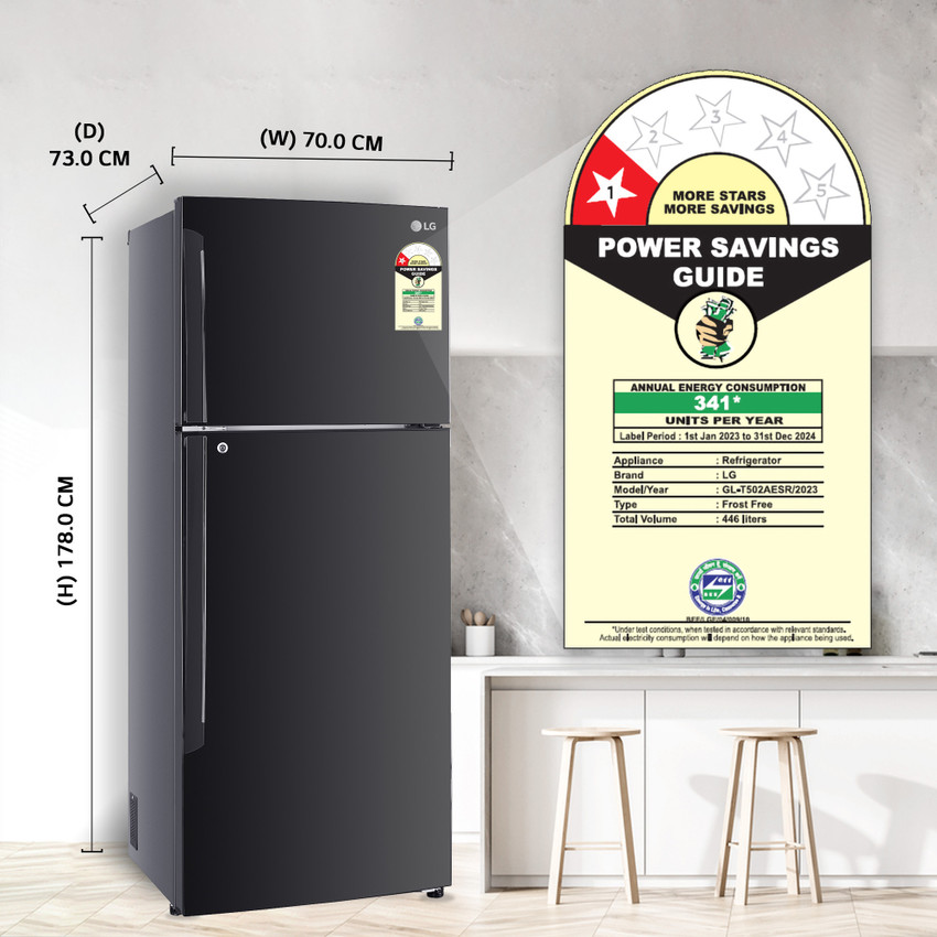 Lg double door shop fridge 670 litre