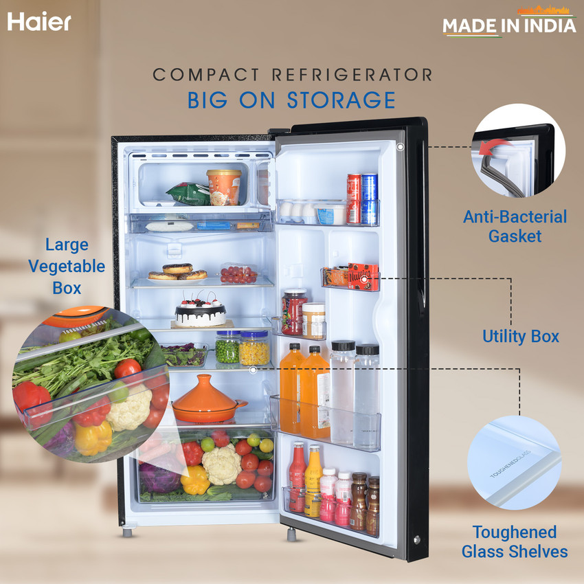 Haier fridge single shop door price list