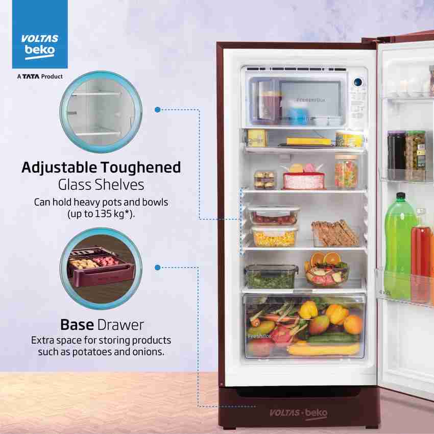 Voltas glass refrigerator cheap