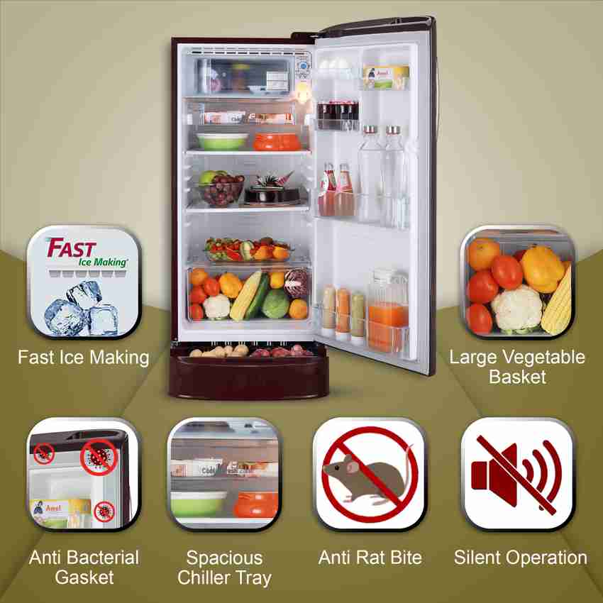 5 star refrigerator single shop door under 15000