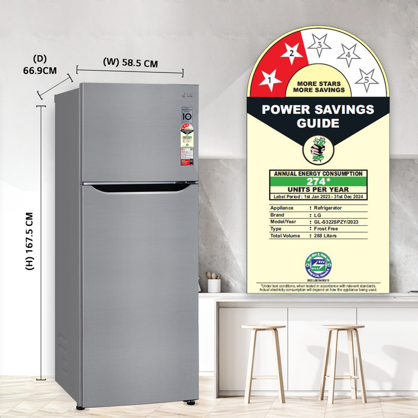 Lg double door online fridge 400 litre