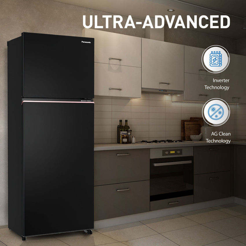 Panasonic 338 L 3 Star Prime Convertible 6-Stage Smart Inverter Frost-Free Double Door Refrigerator (NR-TG355CPKN, Diamond Black, Jumbo Fresh Panasonic 338 L 3 Star Prime Convertible 6-Stage Smart Inverter Frost-Free Double Door Refrigerator (NR-TG355CPKN, Diamond Black, Jumbo Fresh