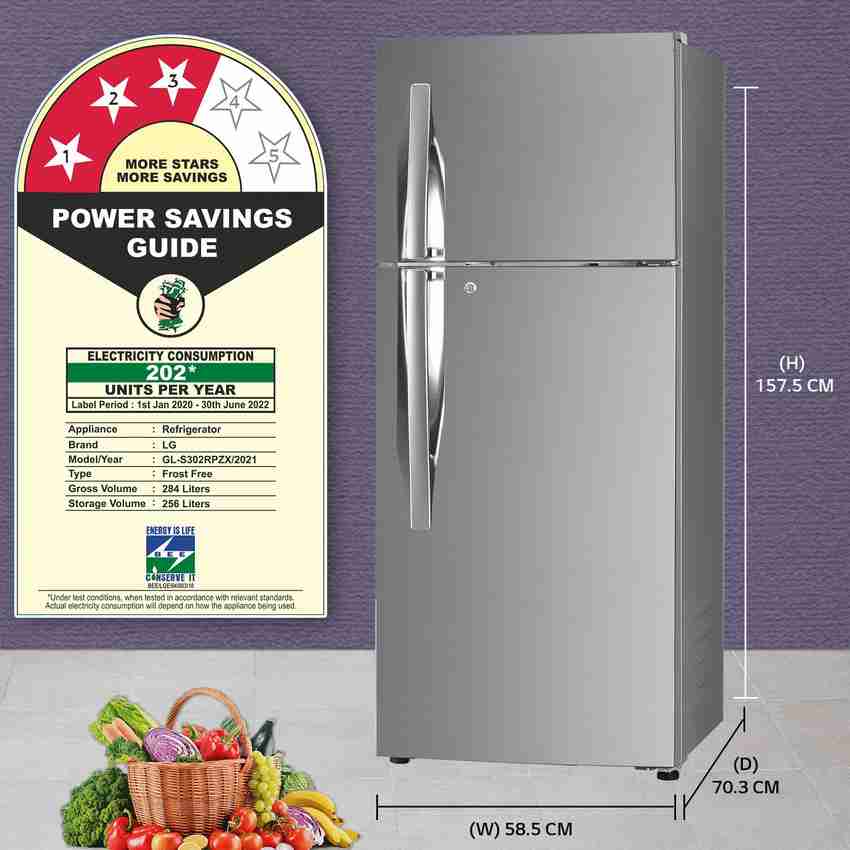 Lg 284 ltr refrigerator 5 star deals