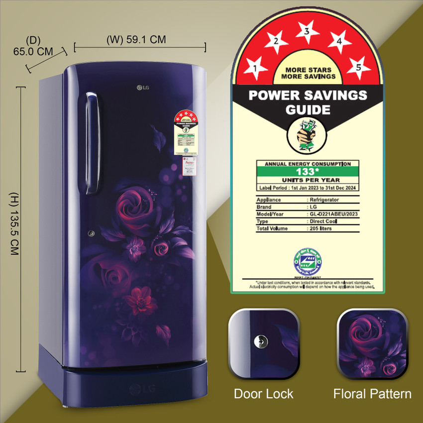 Lg 5 star refrigerator power consumption new arrivals