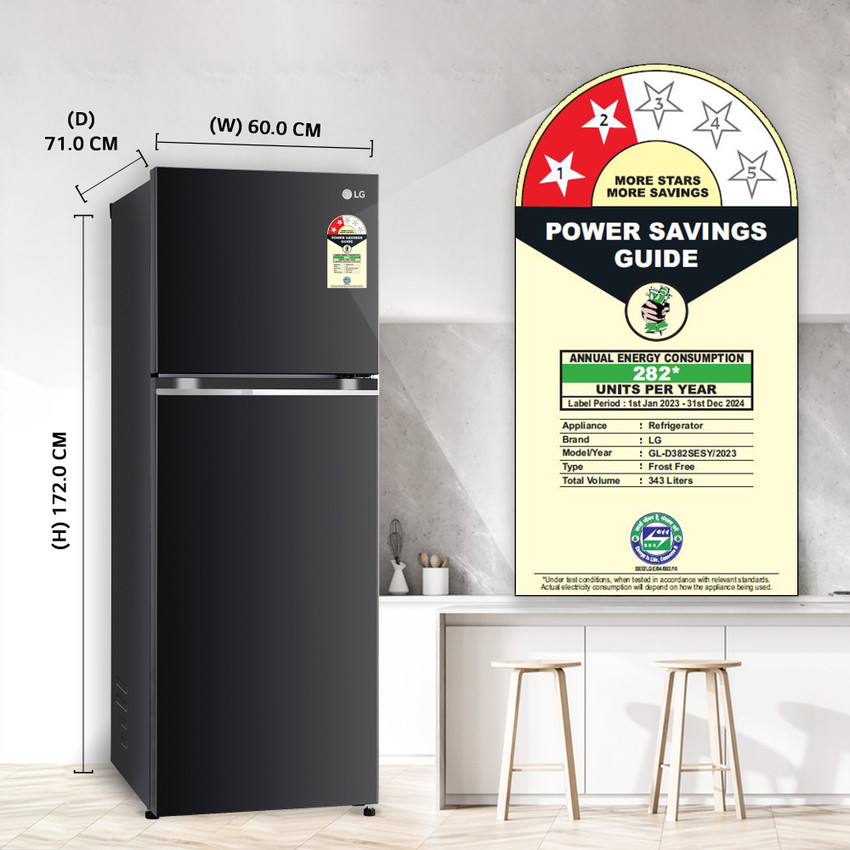 Double door fridge size lg deals