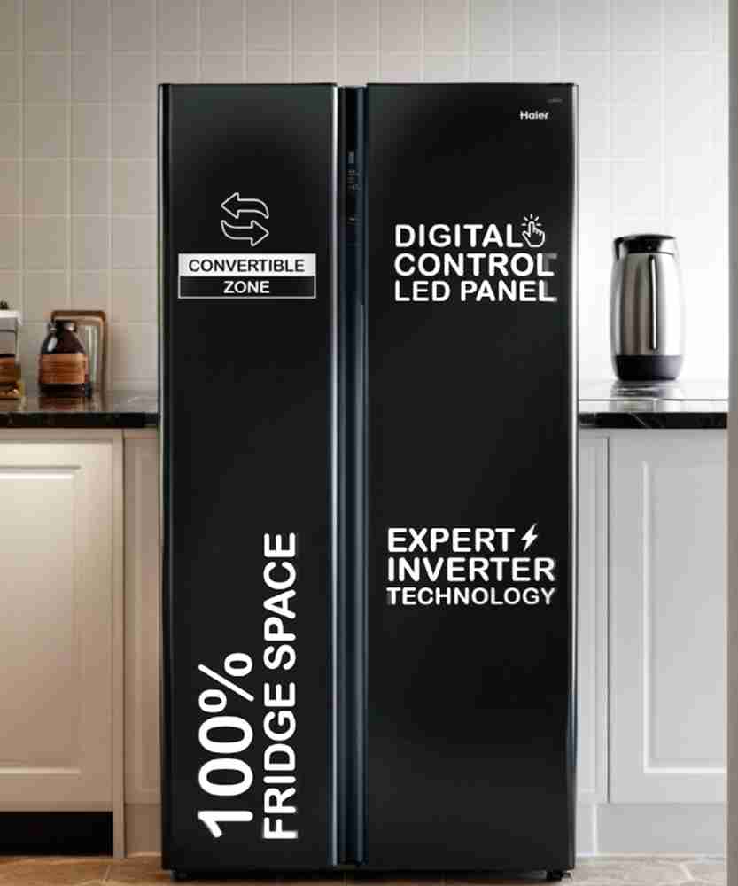 Haier 602 L Frost Free Side by Side Convertible Refrigerator with 100%  Convertible Fridge SpaceDigital Control Panel360 Degree CoolingMagic 