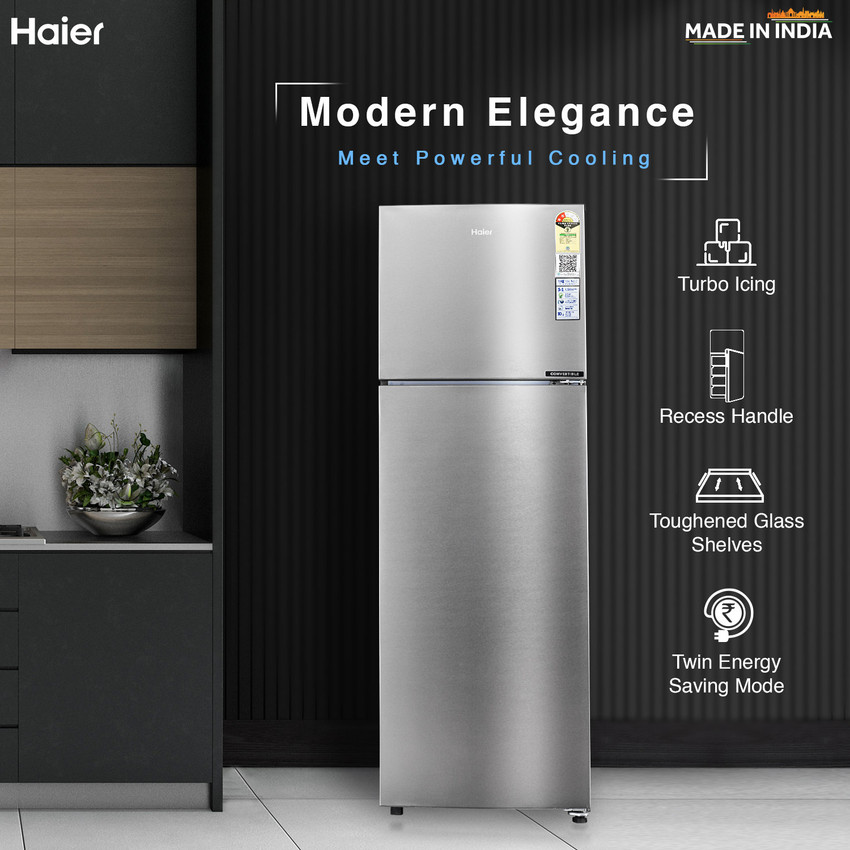 Haier 3 star refrigerator double deals door