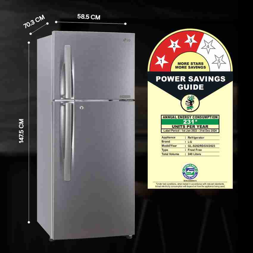 260 ltr refrigerator power consumption deals