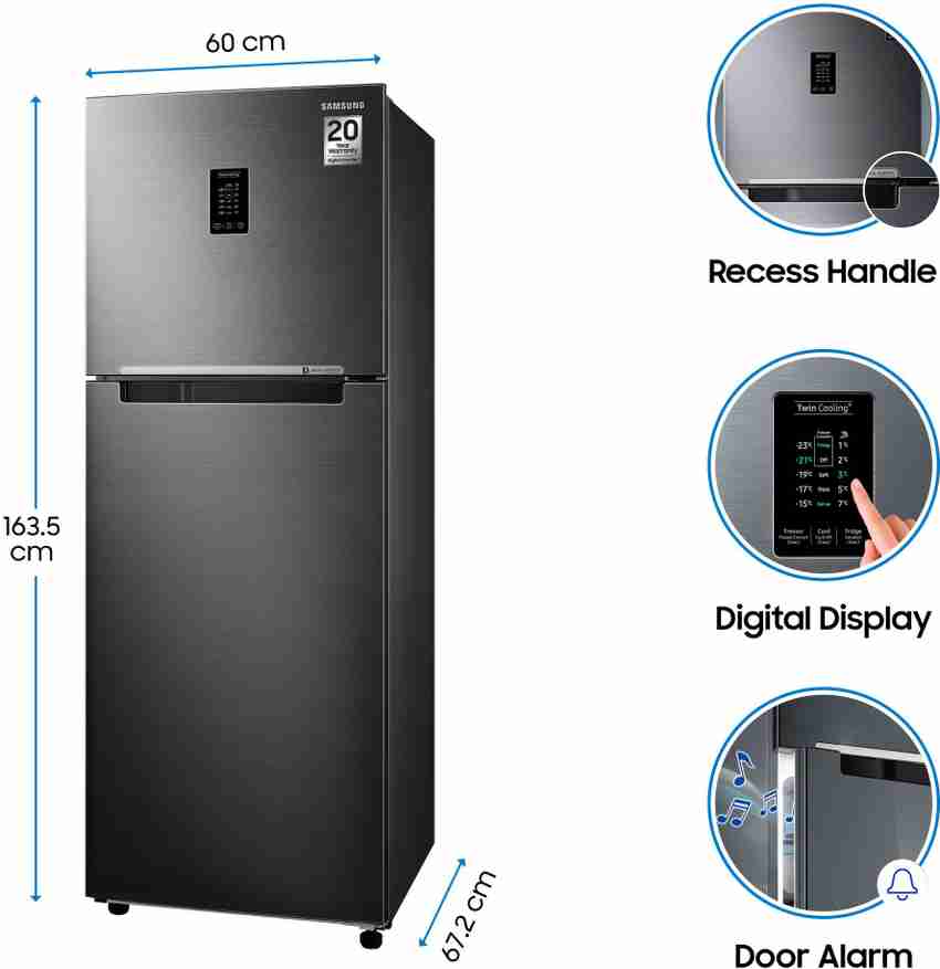 Double door fridge samsung size 2025
