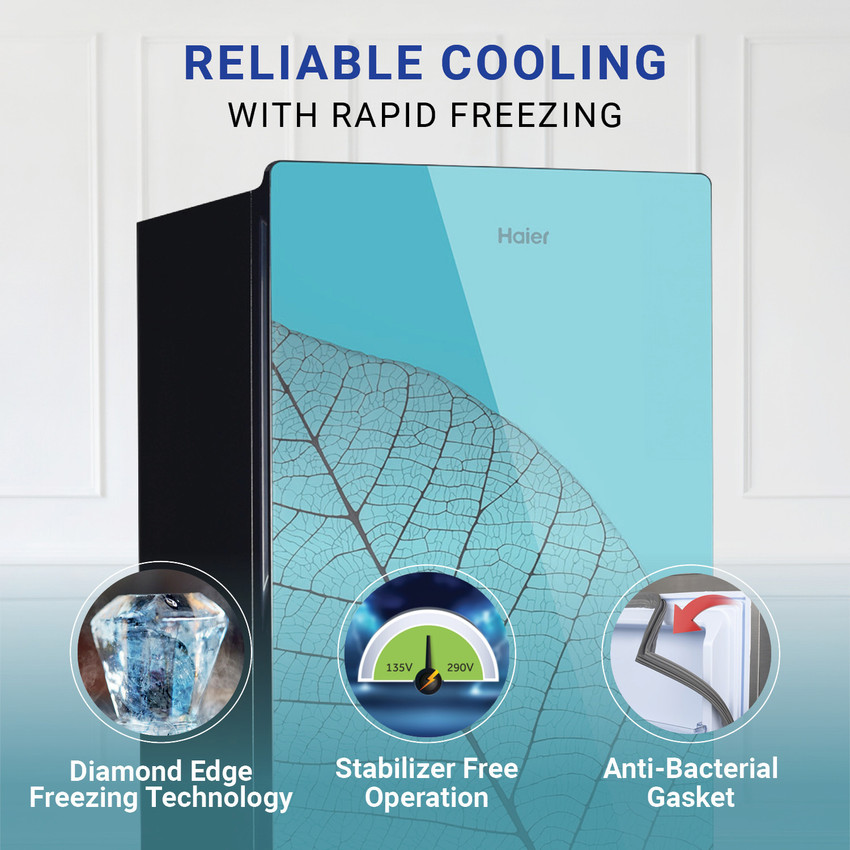Haier 185 L Direct Cool Single Door 2 Star Refrigerator with Glass DoorDEFT  TechnologyLarge Vegetable Box Online at Best Price in India | Flipkart.com