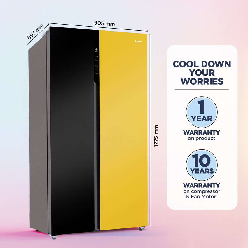 Haier 602 L, 3 Star, 100% Convertible Fridge Space, Expert Inverter, Frost  Free Side by Side Refrigerator, (HRS-682KS, Black Steel) : Amazon.in: Home  & Kitchen