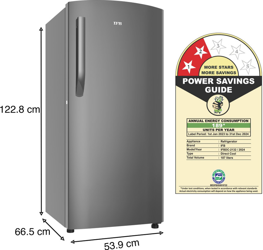 IFB 187 L Direct Cool Single Door 2 Star Refrigerator with Powered by E Tech with Extraordinary Storage Quadra Crisper with Humidity Controller Online at Best Price in India Flipkart