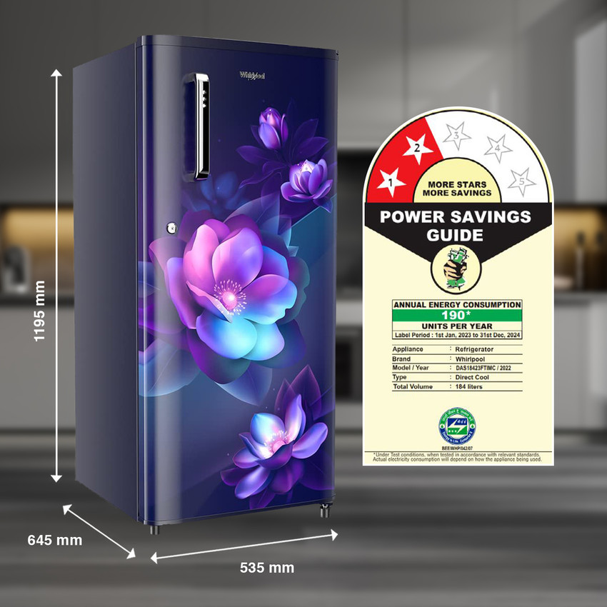 Whirlpool fridge outlet watt usage