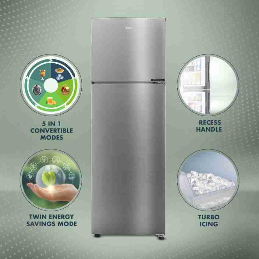 Haier 268 L Frost Free Double Door Top Mount 2 Star Convertible Refrigerator