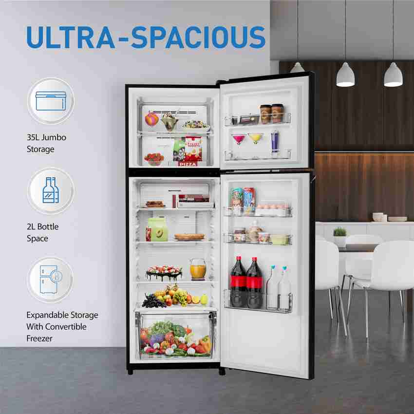 Panasonic 338 L 3 Star Prime Convertible 6-Stage Smart Inverter Frost-Free Double Door Refrigerator (NR-TG355CPKN, Diamond Black, Jumbo Fresh Panasonic 338 L 3 Star Prime Convertible 6-Stage Smart Inverter Frost-Free Double Door Refrigerator (NR-TG355CPKN, Diamond Black, Jumbo Fresh