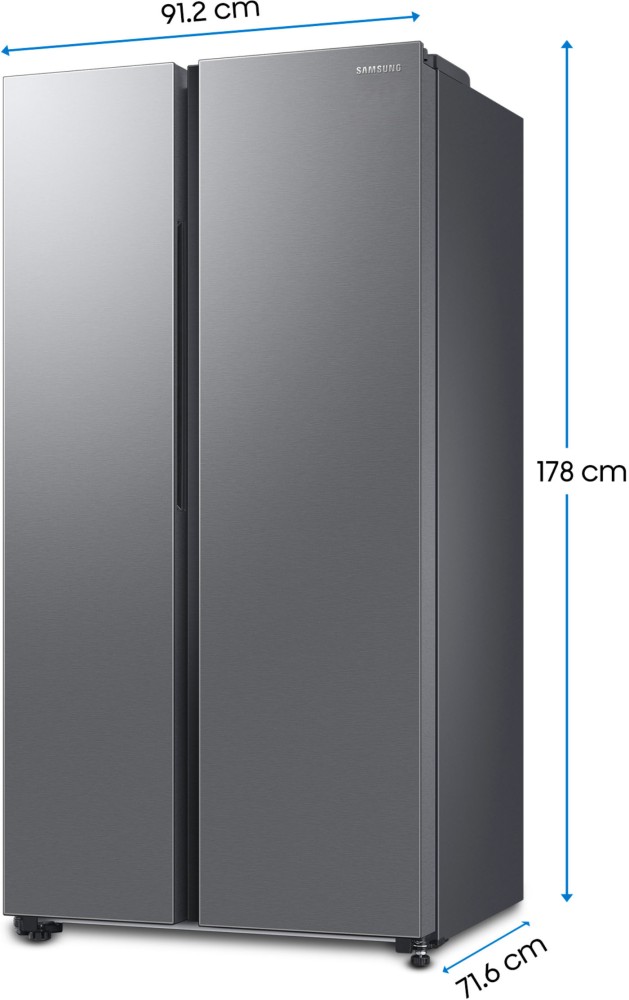 Samsung 653L WI-FI Enabled SmartThings Side By Side Inverter Refrigerator  (RS76CG8113SLHL, EZ Clean Steel) - Velan Store